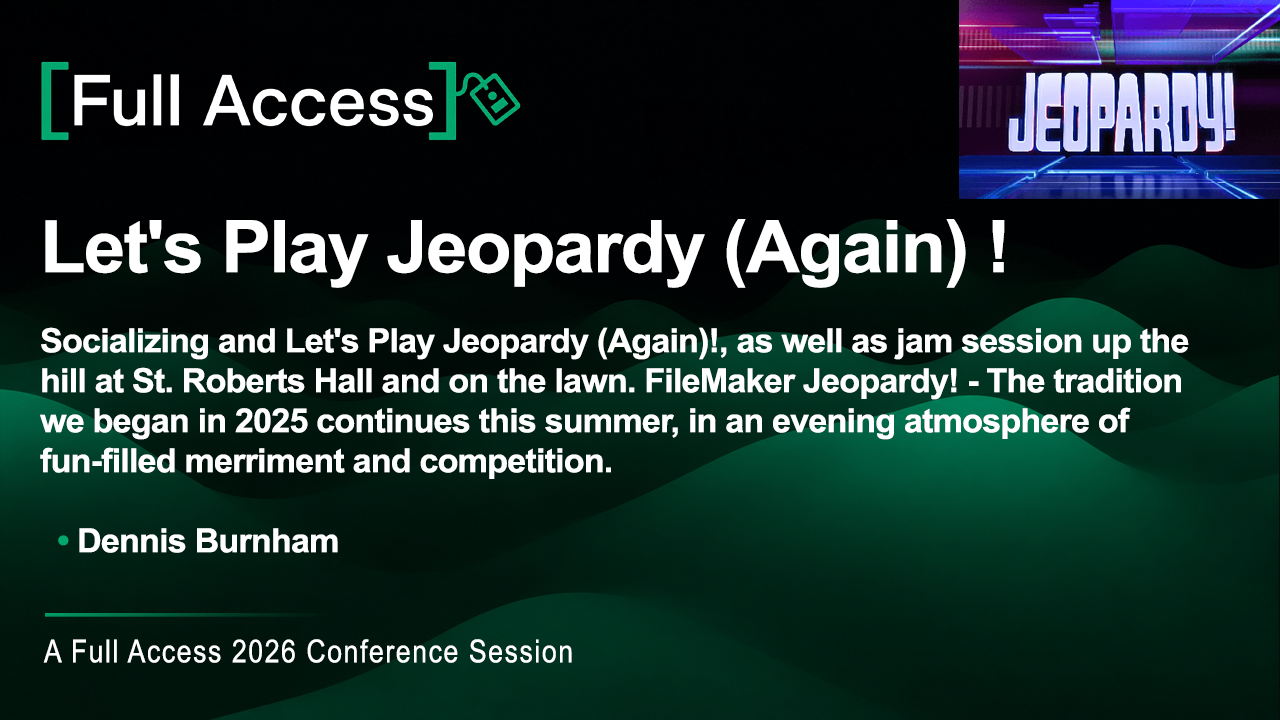 Let's Play Jeopardy (Again) !