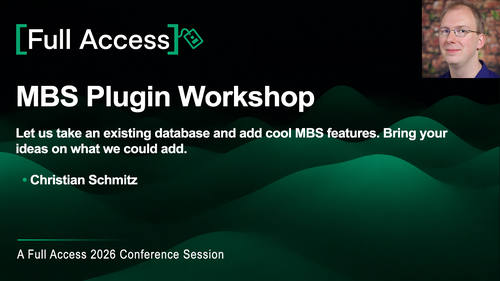 MBS Plugin Workshop