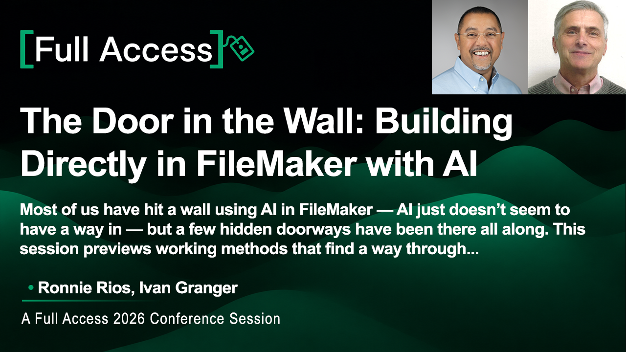 The Door in the Wall: Building Directly in FileMaker with AI