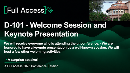 Welcome Session and Keynote Presentation